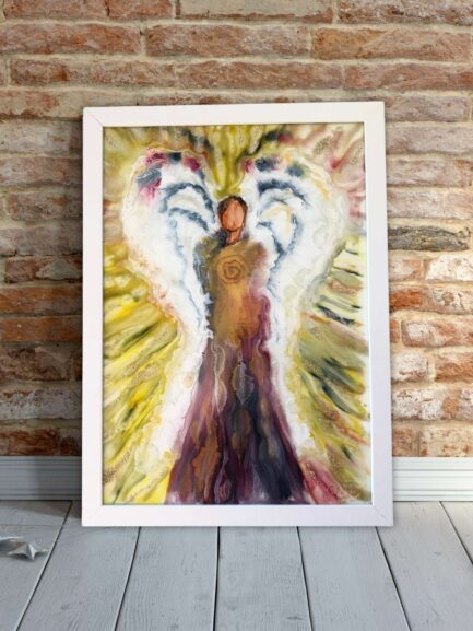 Ethereal Guardian: Abstract Angel