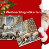 Teile die Wärme der Feiertage 5 Weihnachtsgrußkarten IV