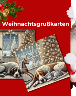 Teile die Wärme der Feiertage 5 Weihnachtsgrußkarten IV