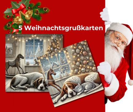 Teile die Wärme der Feiertage 5 Weihnachtsgrußkarten IV