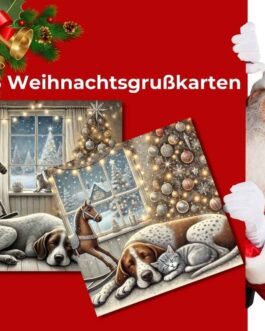 Teile die Wärme der Feiertage 5 Weihnachtsgrußkarten IV