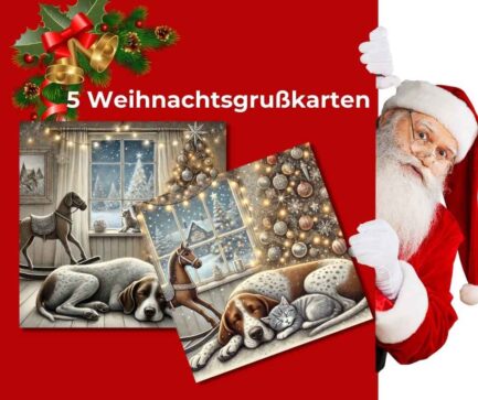 Teile die Wärme der Feiertage 5 Weihnachtsgrußkarten IV