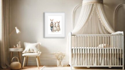 Märchenhafte Hasenfamilie