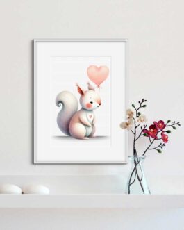 Eichhörnchen mit Herzballon 2023 GE – Limitierte Kunst zum Märchenpreis