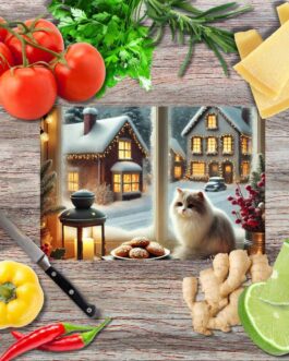 Weihnachtszauber 5 Schneidebrett aus Glas