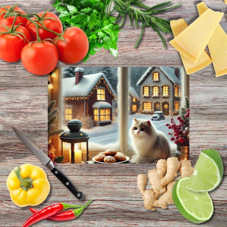 Weihnachtszauber 5 Schneidebrett aus Glas