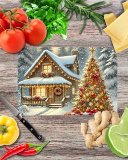 Weihnachtszauber 2 Schneidebrett aus Glas