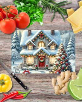 Weihnachtszauber 4 Schneidebrett aus Glas