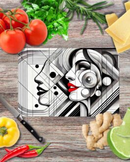 Zerbrechliche Weibliche Unendlichkeit III Schneidebrett aus Glas