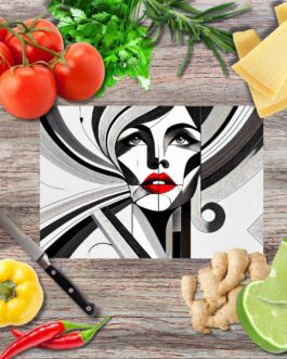 Zerbrechliche Weibliche Unendlichkeit II Schneidebrett aus Glas