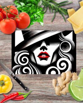 Mystische Weiblichkeit Schneidebrett aus Glas