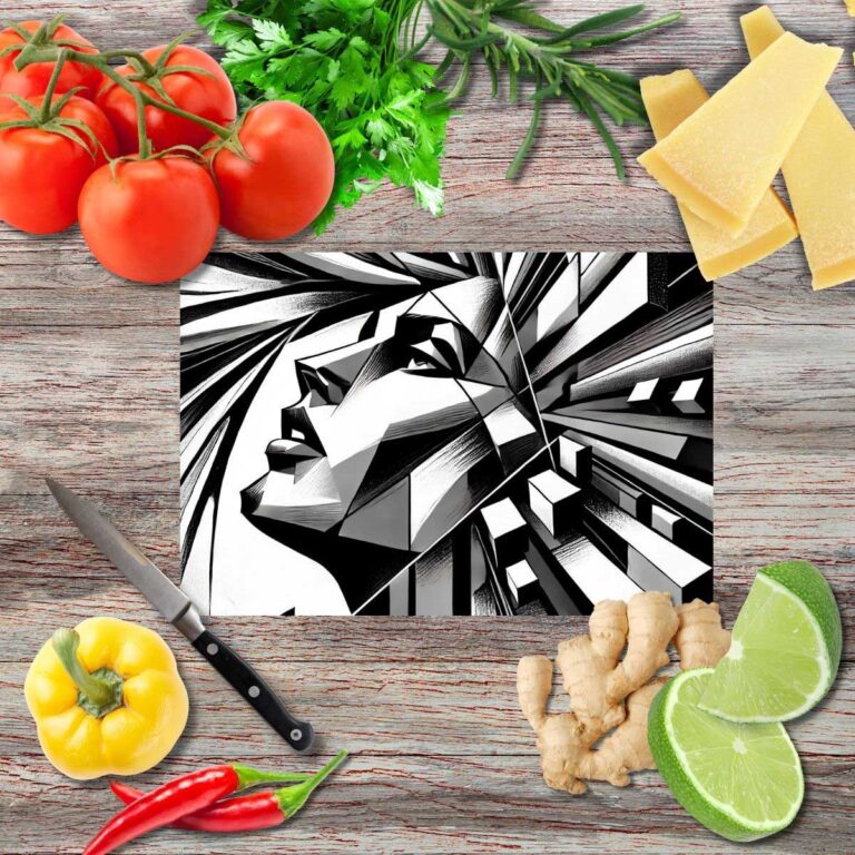 Leidende Energie Schneidebrett aus Glas