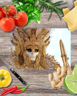 Wunder der Venezianischen Masken 10a Schneidebrett aus Glas