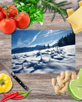 Winterleuchten Schneidebrett aus Glas