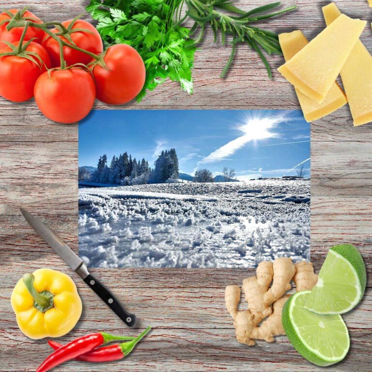 Gefrorene Tropfen Schneidebrett aus Glas