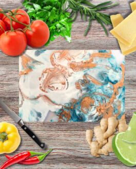 Ewiger Tanz der Abstrakten Rosen Schneidebrett aus Glas