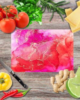 Strahlendes Morgenrot Schneidebrett aus Glas