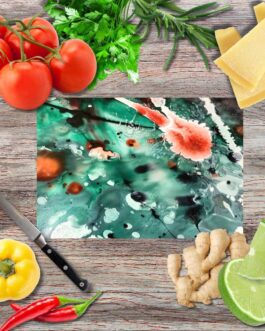 Kaleidoskop Kampf Detail Schneidebrett aus Glas