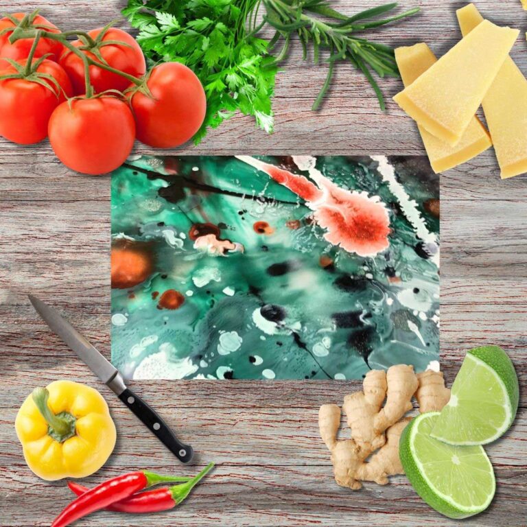 Kaleidoskop Kampf Detail Schneidebrett aus Glas