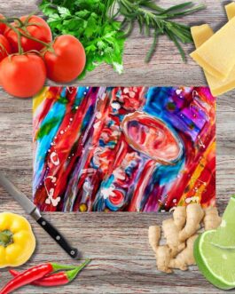 Jazz Inferno-Saxophon in Ekstase Schneidebrett aus Glas