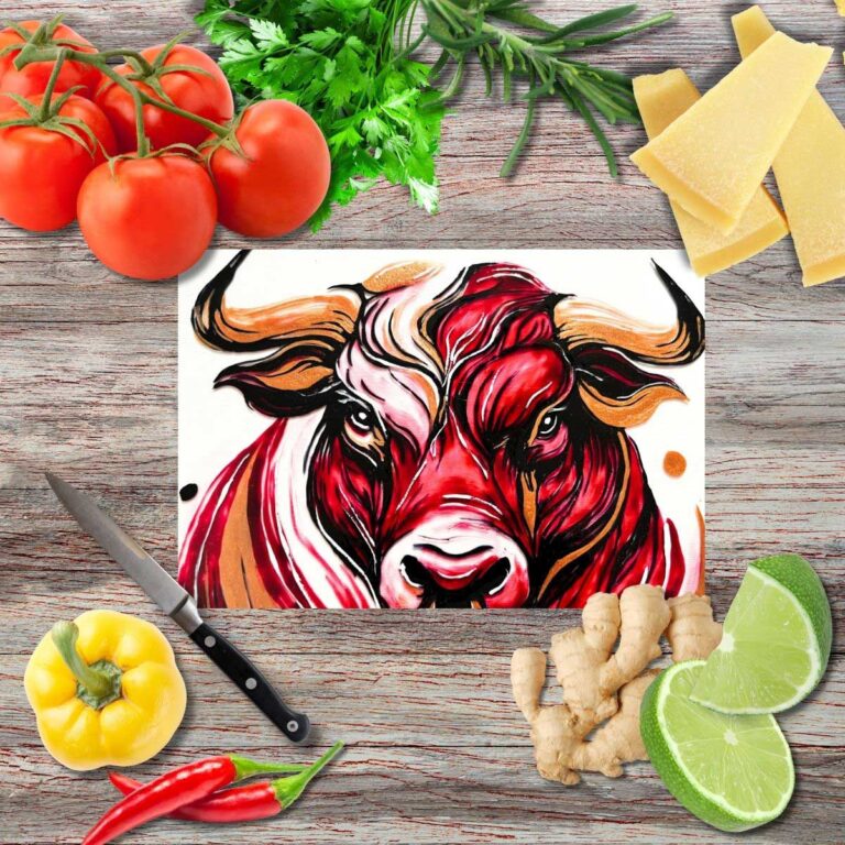 Erwachende Kraft 2 Schneidebrett aus Glas