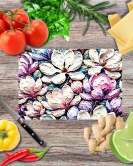 Blütenessenz 5 Schneidebrett aus Glas