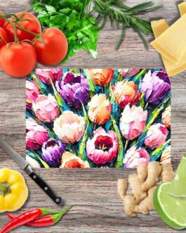 Blütenessenz 4 Schneidebrett aus Glas