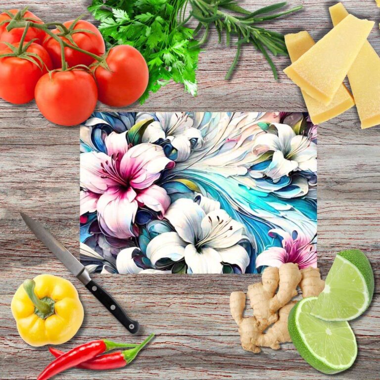 Blütenessenz 10 Schneidebrett aus Glas