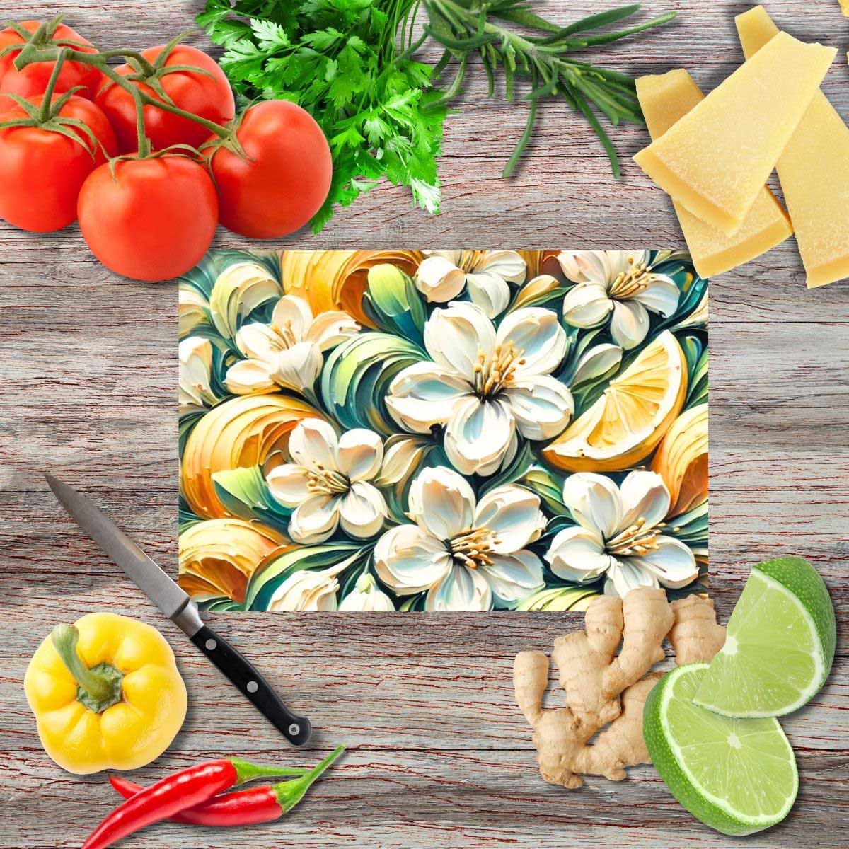 Blütenessenz 7 Schneidebrett aus Glas