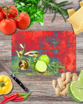 Mediterraner Atem 1 Schneidebrett aus Glas