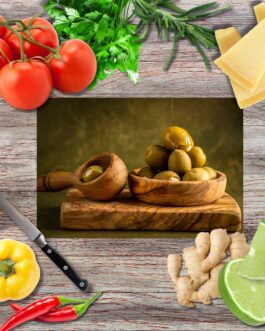 Mediterraner Atem 3 Schneidebrett aus Glas