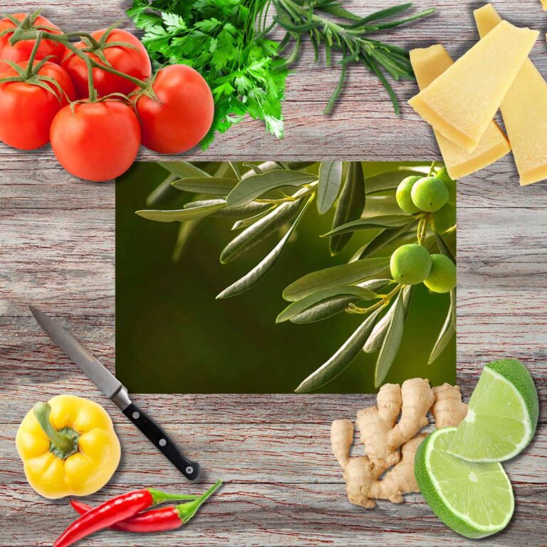 Mediterraner Atem 4 Schneidebrett aus Glas