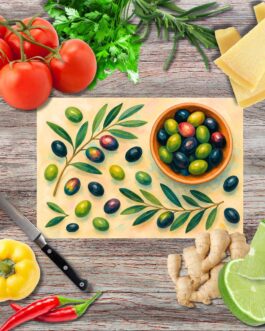 Mediterraner Atem 6 Schneidebrett aus Glas