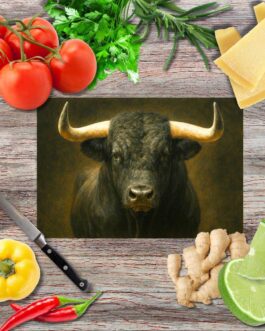 Stier Schneidebrett aus Glas