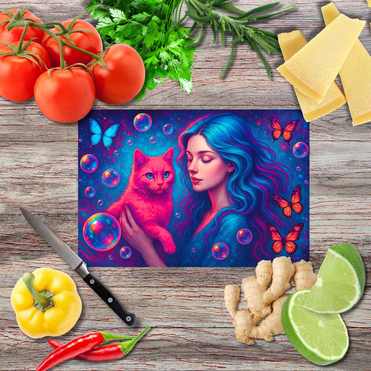 Regenbogenverbindung 3 Schneidebrett aus Glas