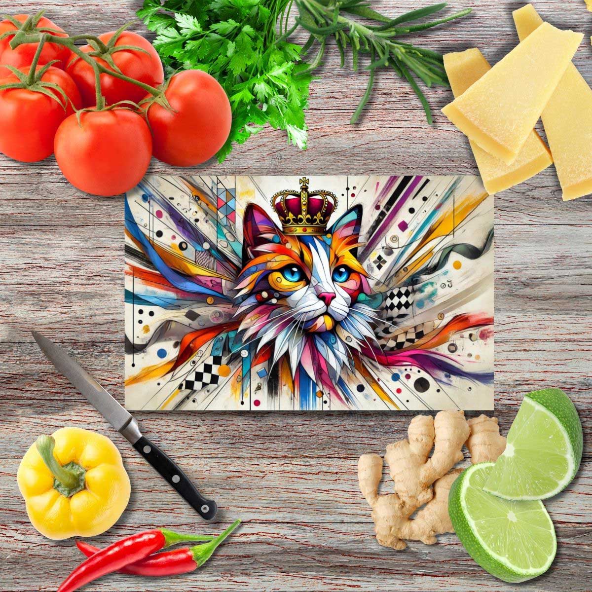 Königlicher Stolz 2 Schneidebrett aus Glas