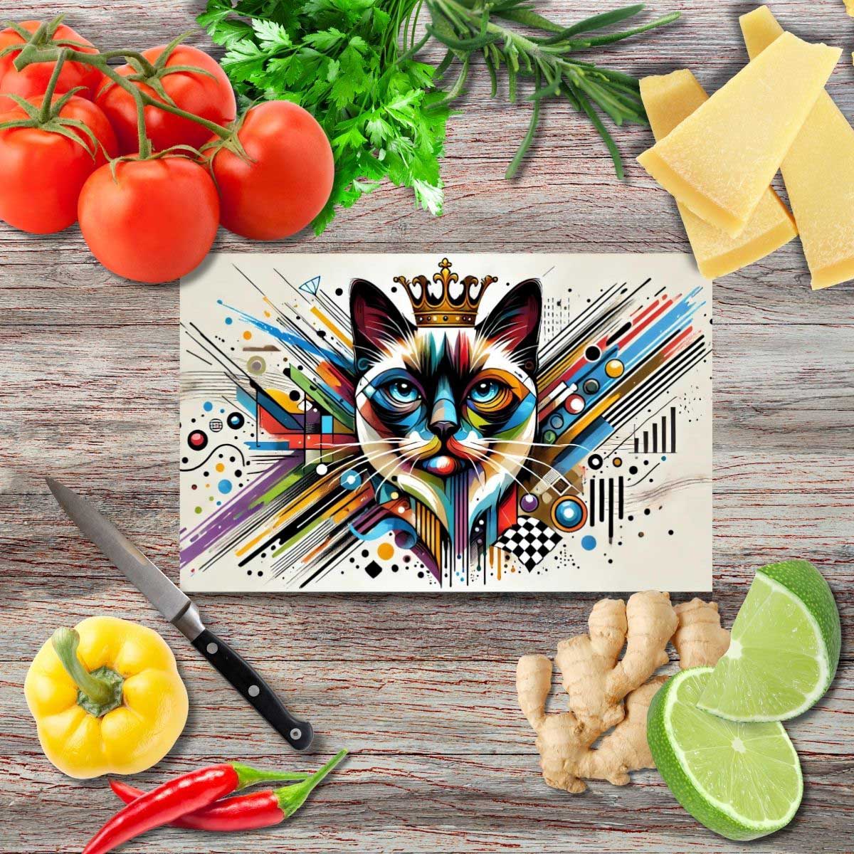 Königlicher Stolz 3 Schneidebrett aus Glas