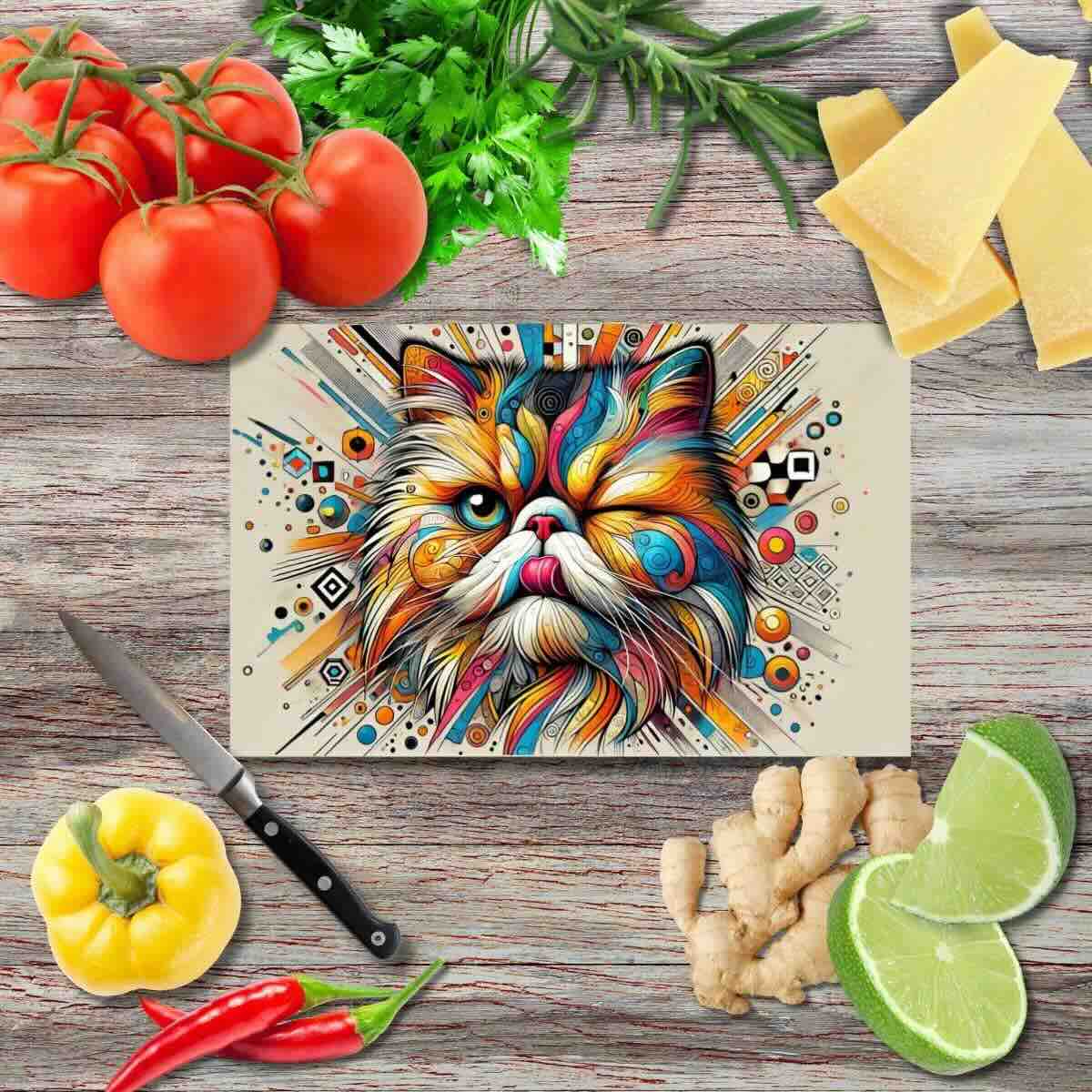 Der Leckereien Prinz 4 Schneidebrett aus Glas