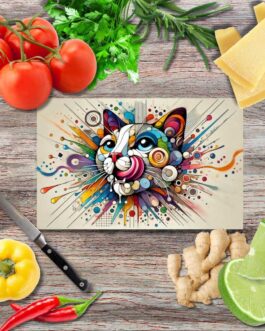 Der Leckereien Prinz Schneidebrett aus Glas