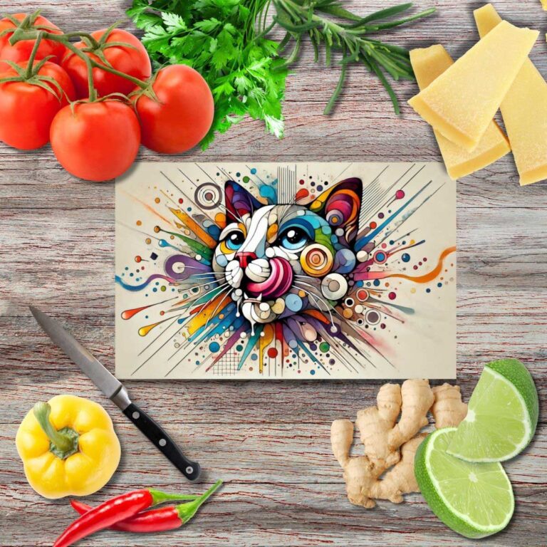 Der Leckereien Prinz Schneidebrett aus Glas