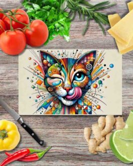 Der Leckereien Prinz 5 Schneidebrett aus Glas