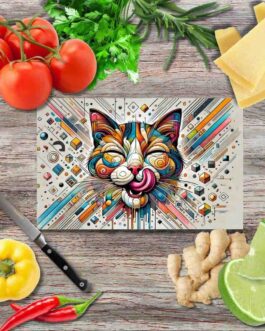 Der Leckereien Prinz 6 Schneidebrett aus Glas