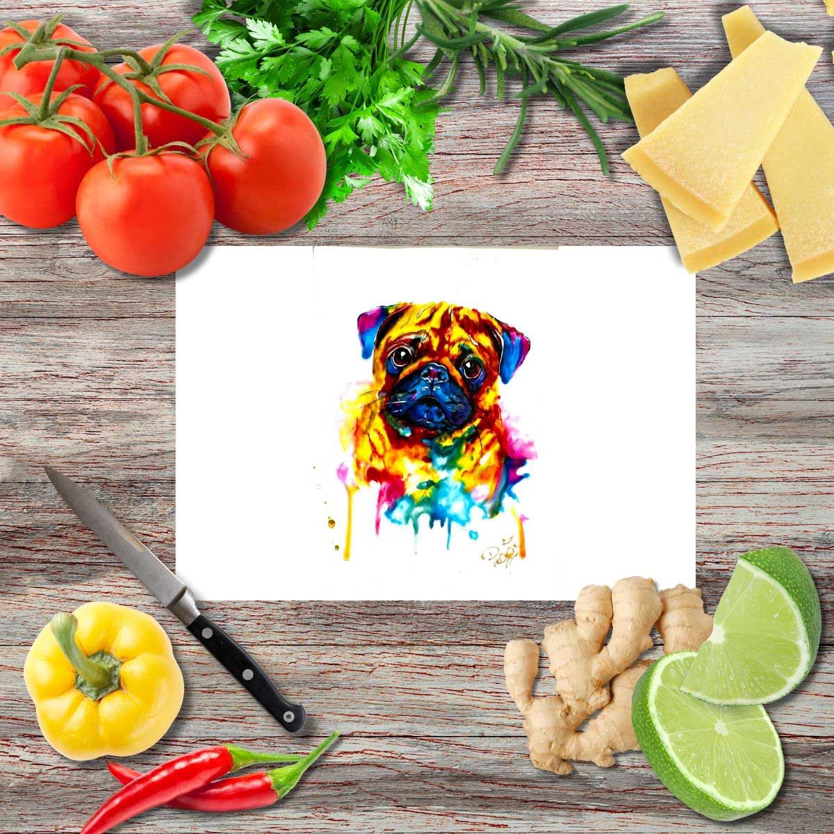 Kunterbunter Freund Schneidebrett aus Glas