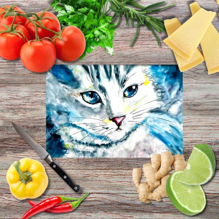 Eisblick Schneidebrett aus Glas