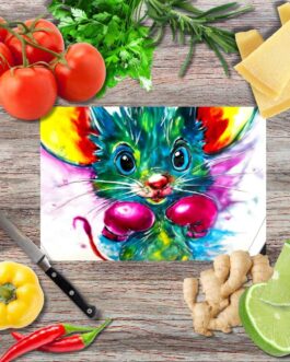 Glücksmäuschen Abschiedsmoment Schneidebrett aus Glas