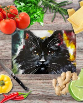 Shadow Whispers Schneidebrett aus Glas