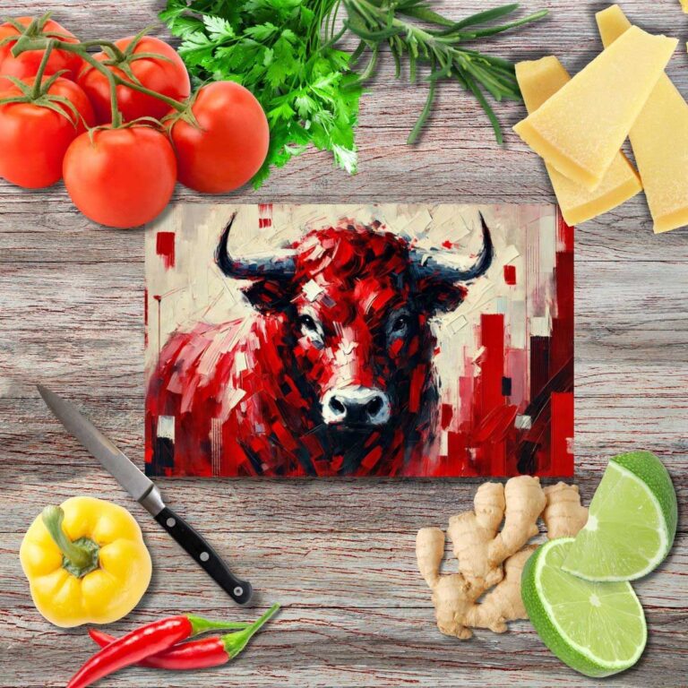 Kraft und Dynamik 6 Schneidebrett aus Glas