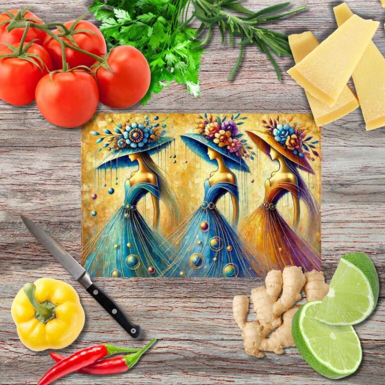 Harmonie und Stil Schneidebrett aus Glas