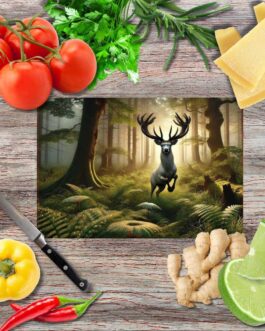 Die Legende vom Weißen Hirsch Schneidebrett aus Glas