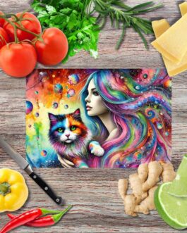 Regenbogenverbindung Schneidebrett aus Glas